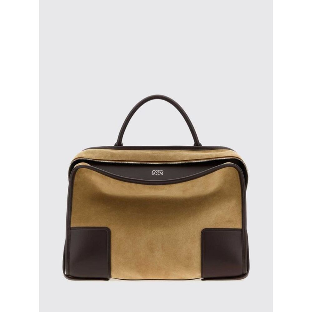 Loewe Men Loewe Amazona 180 Calfskin Leather And Suede Handbag